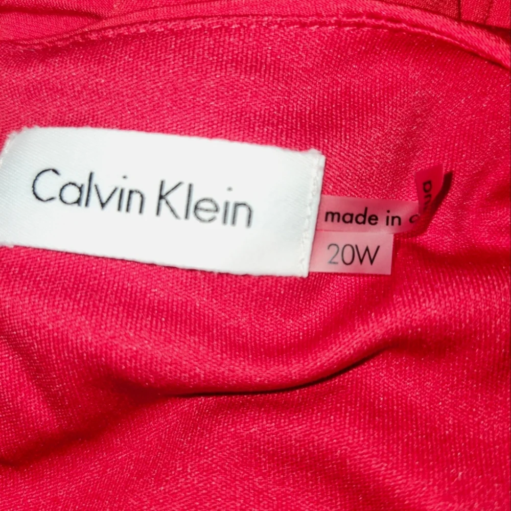 Calvin Klein Red Dress w/ Gold Design - Picture 5 of 5